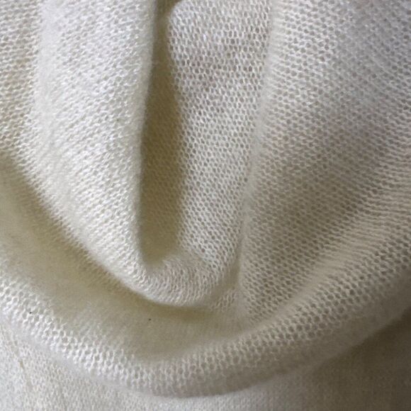 Saks Fifth Avenue Womens Ivory Cashmere Cowl Neck Sweater M - Picture 4 of 4